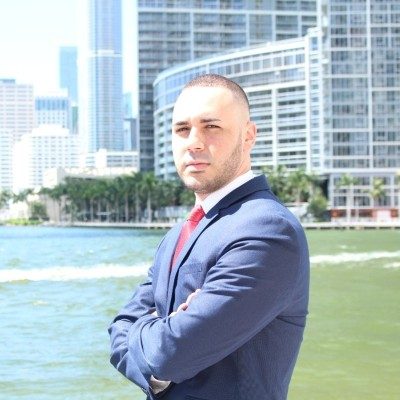 Antonio Perez, CPA, on the Miami waterfront